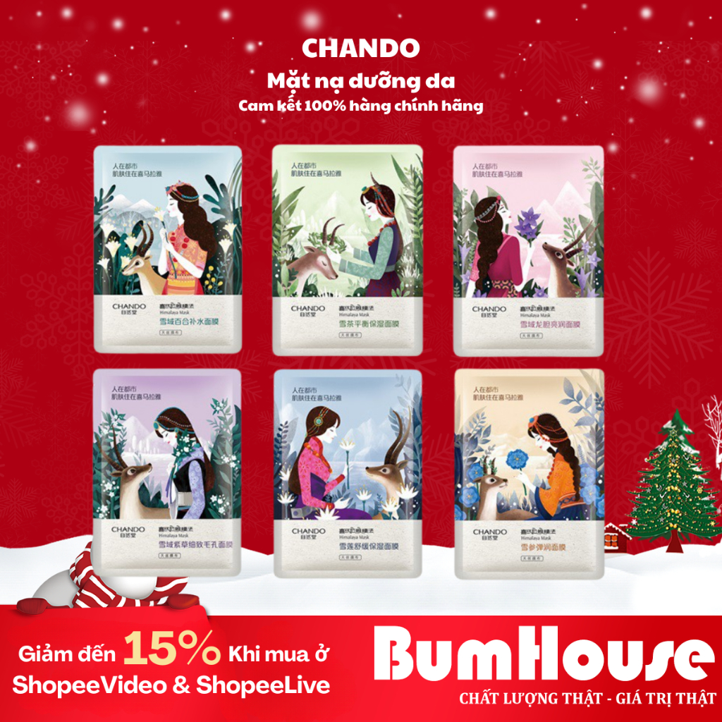 Mặt Nạ Dưỡng Da CHANDO Himalaya Mask – Cấp Ẩm, Sáng Da, Kiểm Soát Dầu, Chống Lão Hóa 25ml (1 miếng)