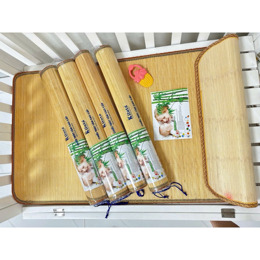 Chiếu tre BAMBOO 60*120cm - Chiếu tre nan tăm cho bé