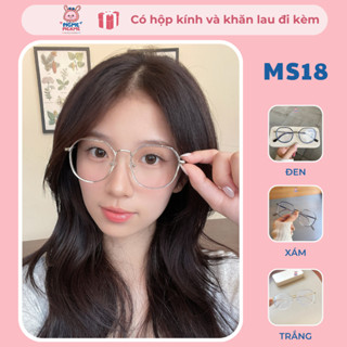 Gọng kính cận đa giác nữ khung kim loại chắc chắn, phong cách thời trang MS18