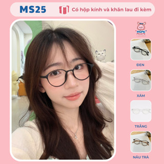 Gọng kính cận nữ chất liệu nhựa dẻo cực bền phong cách cổ điển MS25