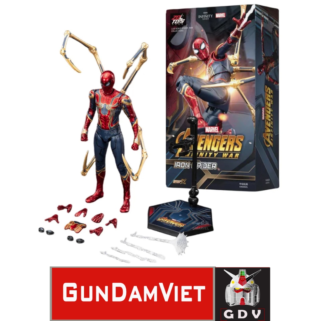 [Hàng Có Sẵn] Mô hình Marvel ZD Toys Iron spider 2.0