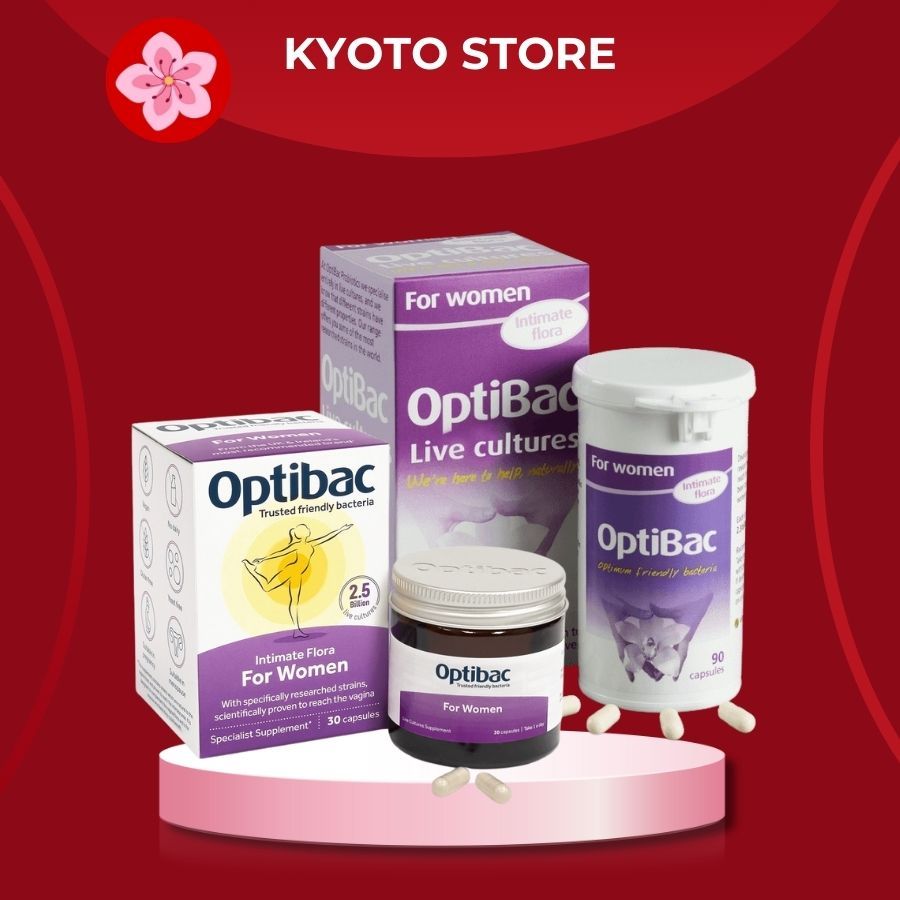 Men vi sinh Optibac tím phụ khoa (30v/ 90v) hỗ trợ vùng kín cho phụ nữ và mẹ bầu Optibac Probiotics