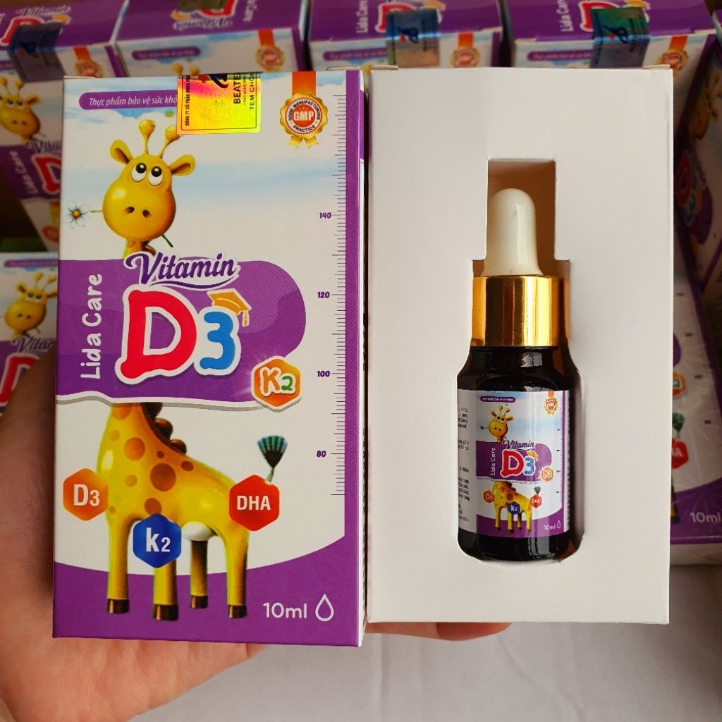 Vitamin D3 K2 và DHA Lida Care – Hỗ trợ hấp thu Calci phát triển chiều cao và não bộ toàn diện cho b