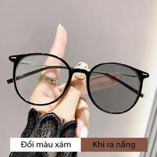  Kính cận thị Korea style đổi màu  0-4 độ  đẹp bền chắc chắn chất lượng rất tốt chất liệu hợp kim và nhựa style mới 