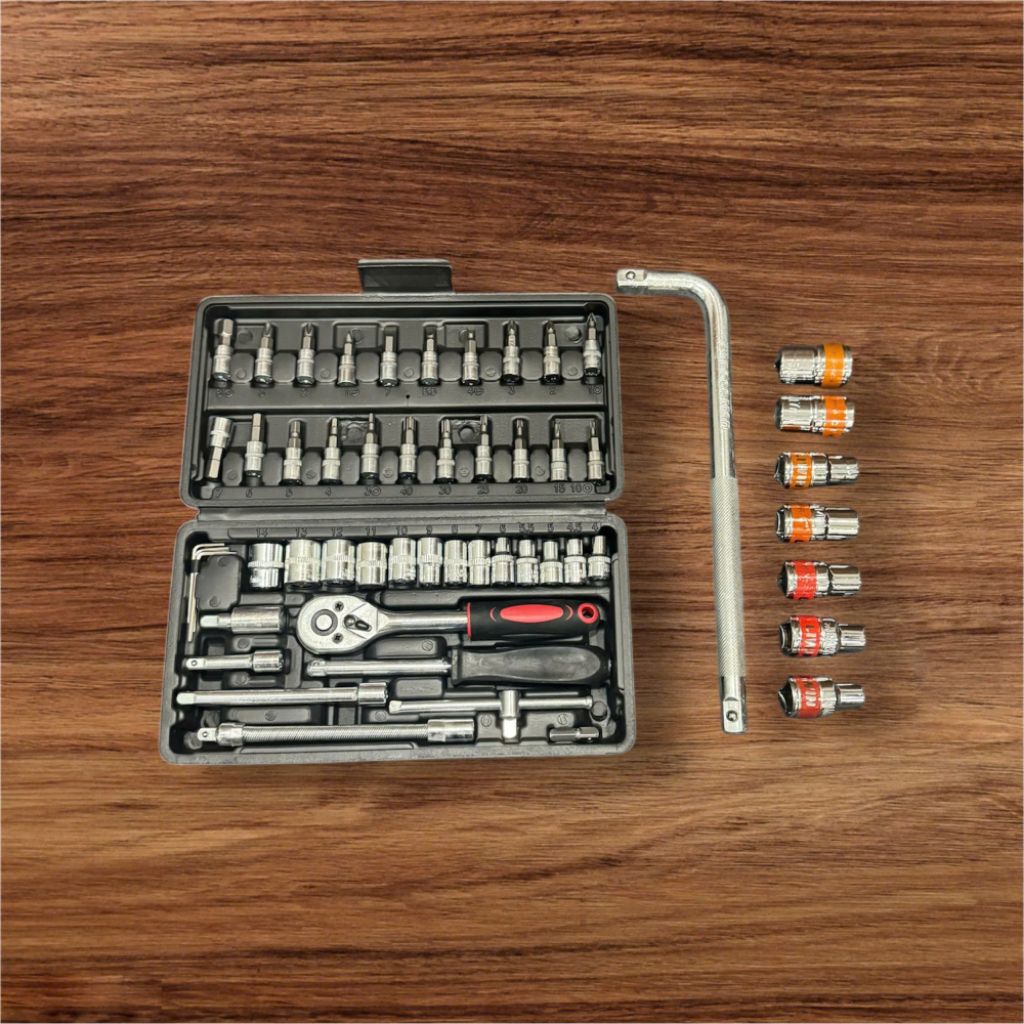 bộ dụng cụ sửa chữa 54 chi tiết ( 46 món + 8 chi tiết)