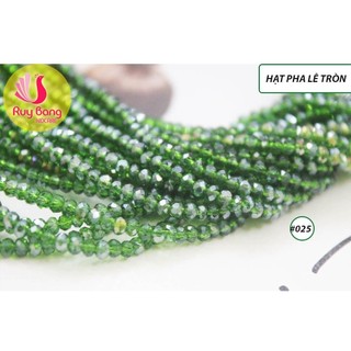 Hạt pha lê thoi 4mm tông xanh, hạt đá đính kết váy áo, phụ kiện tóc, phụ kiện may mặc