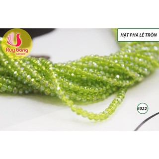 Hạt pha lê thoi 4mm tông xanh, hạt đá đính kết váy áo, phụ kiện tóc, phụ kiện may mặc
