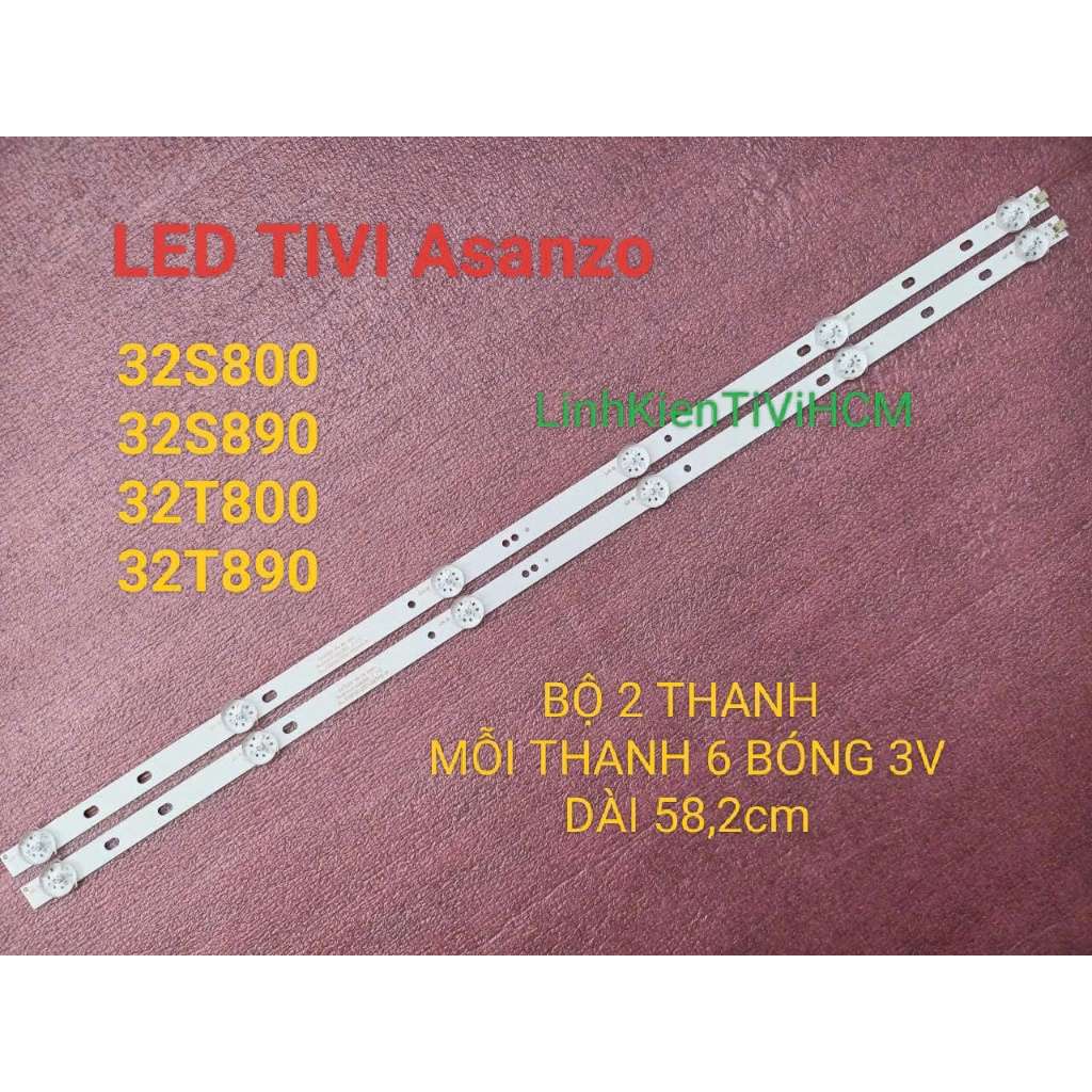 (MỚI) THANH LED TIVI ASANZO 32T800 32S800 32S890 JL.D32061330-083AS-M MỚI 100% BỘ 2 THANH MỖI THANH 