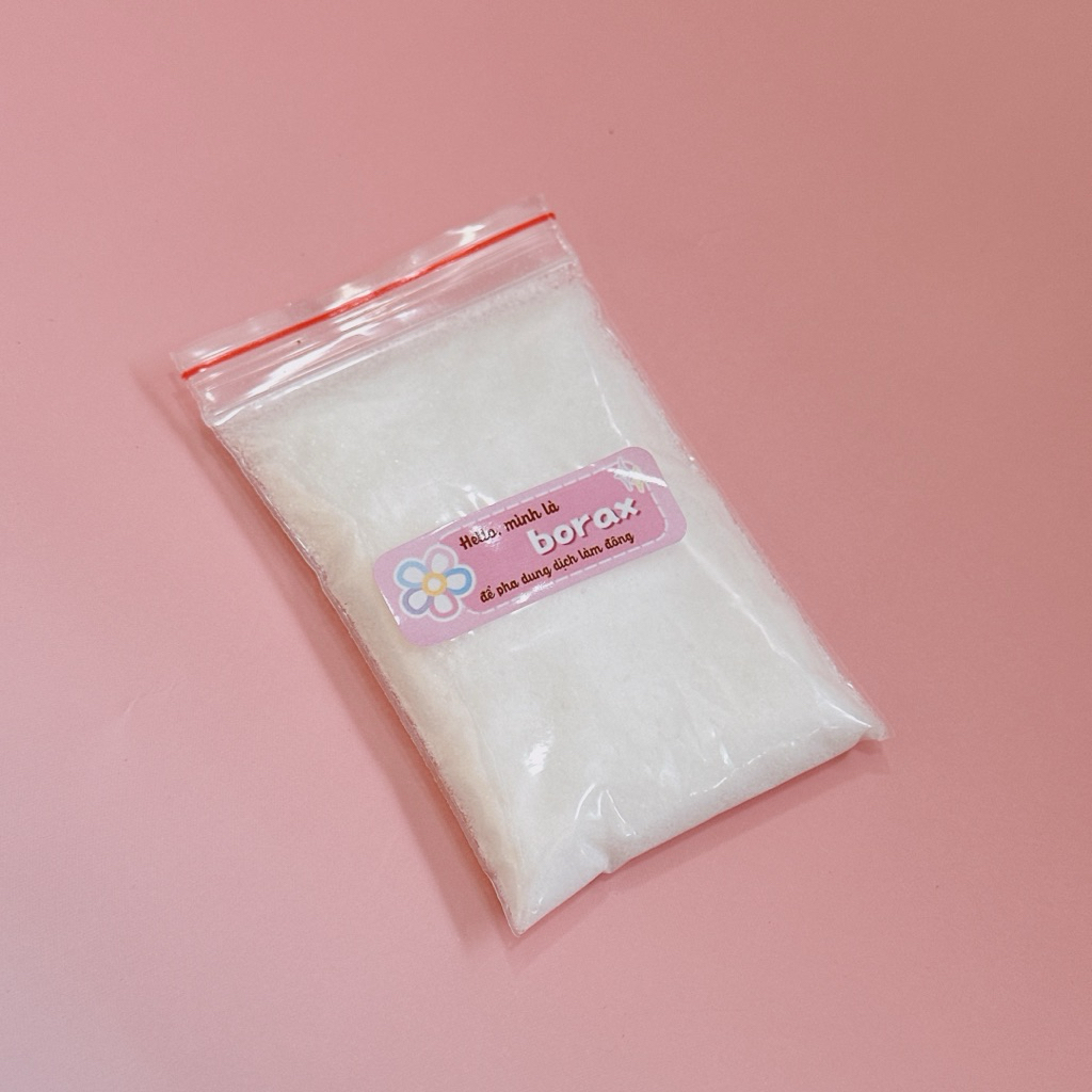 Bột Borax Mỹ ( Hàn The ) làm slime, Dùng để pha dung dịch làm đông slime - Nguyên Liệu Làm Slime