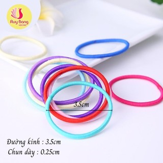 Vỉ 10 chiếc Dây buộc tóc trẻ em JD - buộc tóc không đau đầu, phụ kiện tóc