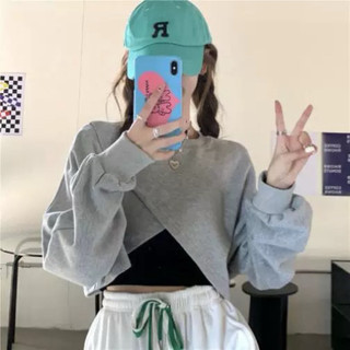 💥 Set 2 Món Áo Croptop Đắp Chéo (Kèm Áo Ba Lỗ) – Phối Sẵn Cá Tính, Mặc Lên Là Cực Xinh