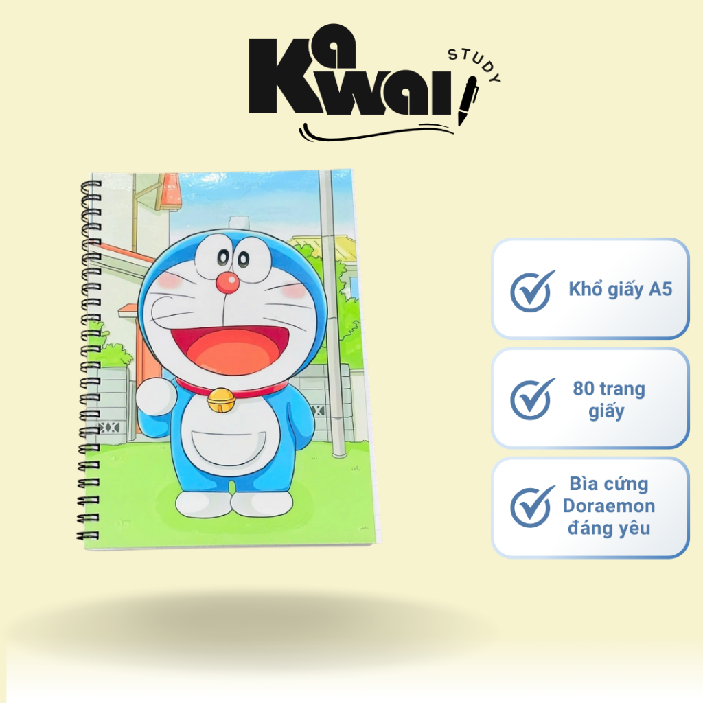 Sổ Tay Dễ Thương Ghi Chú Hình Doraemon Cute Kawaii study