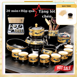 Bộ Ấm Chén Cối Xay Gốm Sứ Tử Sa Cao Cấp (Bao Gồm Bộ 18 Chi Tiết+10 Chi Tiết)