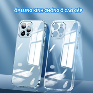 Ốp lưng kính cường lực trong suốt Cao Cấp chống ố như Likgus iphone 17 pro max air 16 pro max 15 pro max 14 13 12 11