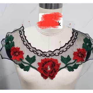 CỔ  REN THÊU CHỈ LỤA MỀN  MỊN   ( SHOP ĐI ĐƠN TỪ 50k )