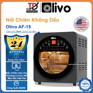 Nồi Chiên Không Dầu OLIVO AF15, 15Lit - 2000W, 16 Chức Năng Nấu và Phụ Kiện Đa Dạng, Hàng Chính Hãng