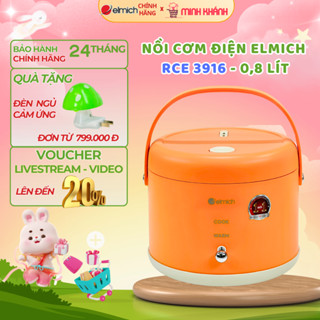  Nồi cơm điện Elmich 0,8L RCE-3916 - Dễ thương mini lòng nồi dày phủ chống dính Ceramic cơm dẻo 