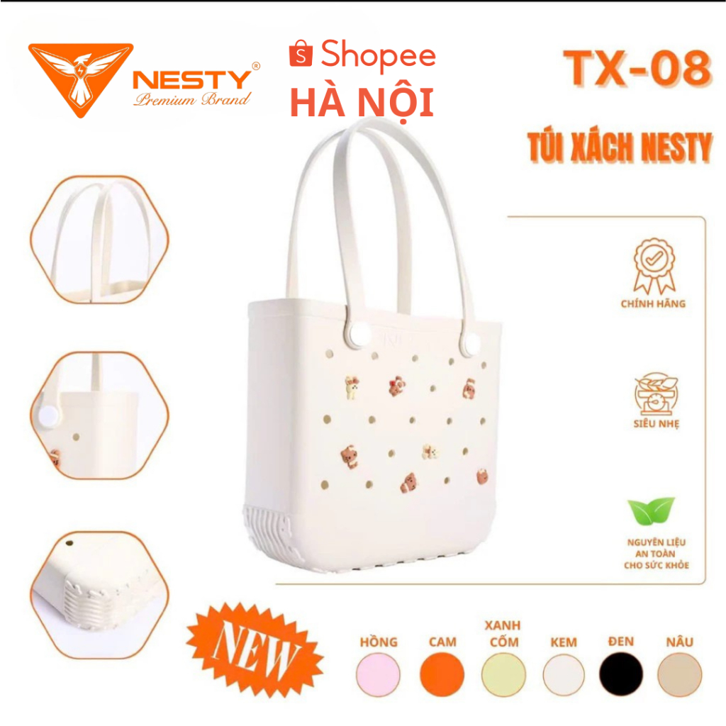 [GIAO HỎA TỐC] Túi Xách Đa Năng Cao Cấp Chất Liệu EVA Nesty TX-08_Tặng kèm charm ngâu nhiên