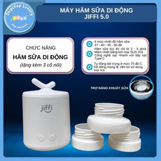  Máy hâm sữa di động cầm tay jiffi 5.0 kết hợp khuấy sữa bảo hành chính hãng 12 tháng chipchop luxury 