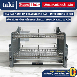Kệ Chén Nâng Hạ CELAENO NEW 2025 CAO CẤP, INOX Không Gỉ 304 - Hộp Số Chống Kẹt - Bảo Hành Vĩnh Viễn - Có Thợ Lắp