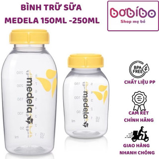 Bình trữ sữa MEDELA 150ml- 250ml chính hãng chất liệu nhựa PP không BPA an toàn cho bé