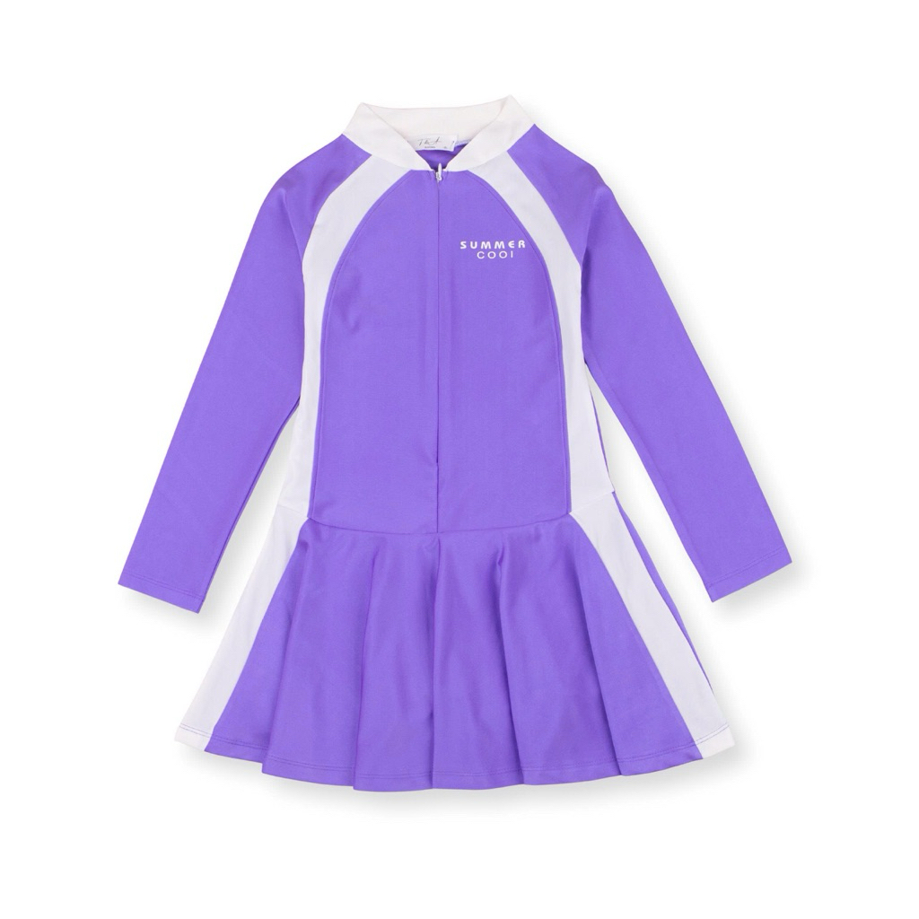 Bộ bơi cho bé gái, đồ bơi áo tay dài liền váy cho bé gái lớn 8-16 tuổi (20-52kg)