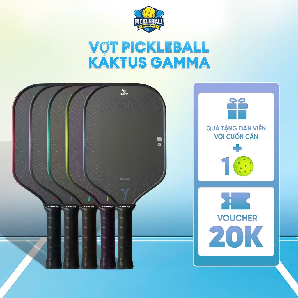 Vợt Pickleball Kamito Gamma – Phiên bản Chính Hãng Cao Cấp Chuẩn Giải Đấu USA Pickleball