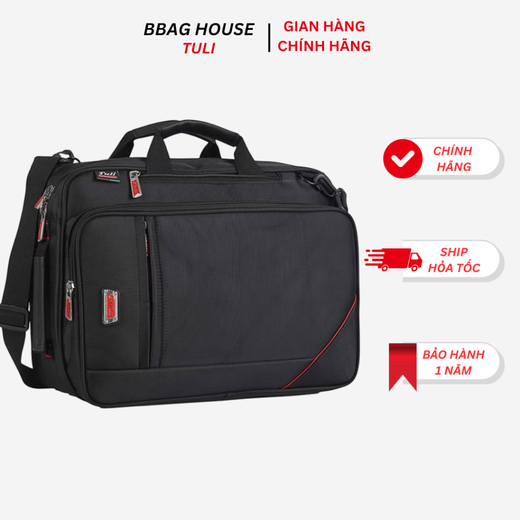 Cặp đen học sinh cấp 2, cấp 3,cặp đa năng Tuli ĐN109