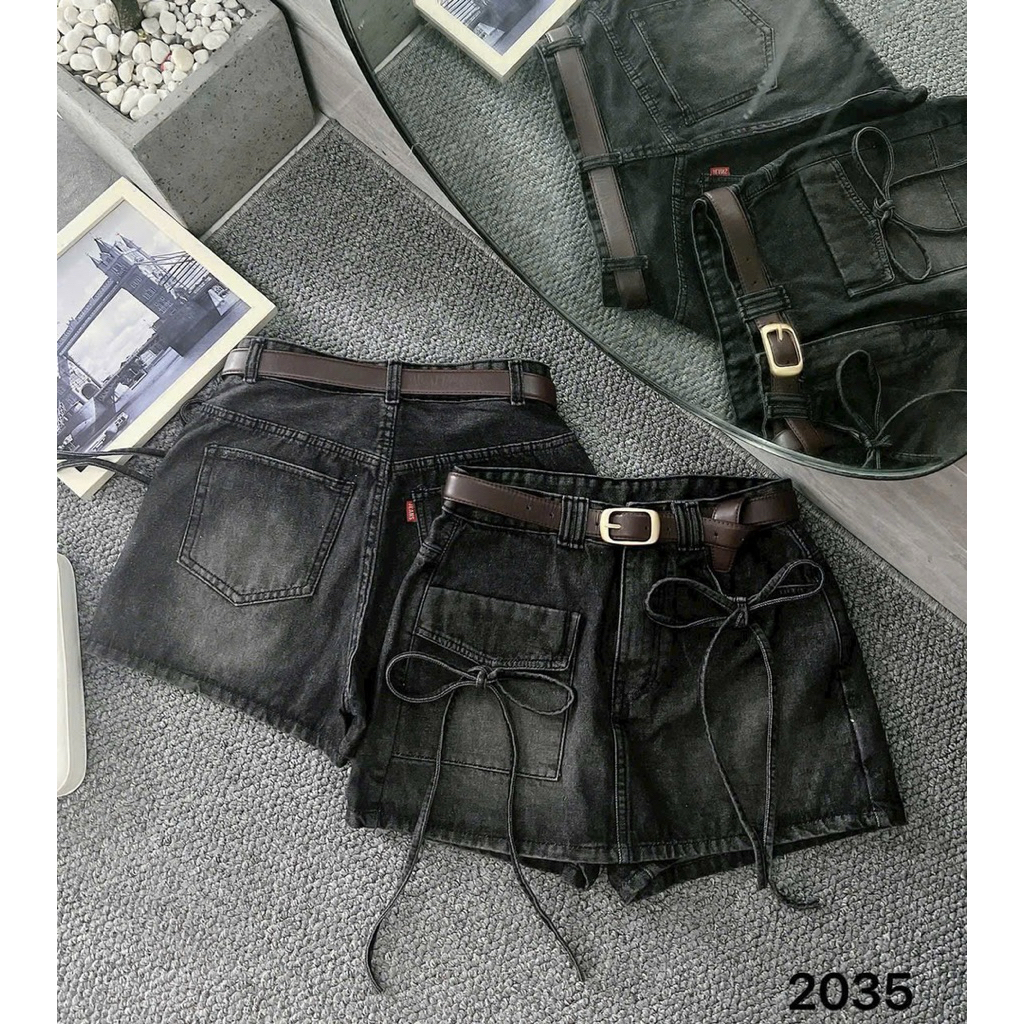 [Mèo Mỡ Bigsize 60-90kg]— Quần váy jeans cột nơ hot trend bigsize 60-90kg