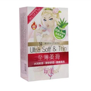 Bao cao su cô gái HA Ultra Solft & Thin, hương hoa ly hộp 102 chiếc hàng nội địa trung