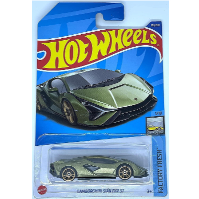 Xe mô hình tỉ lệ 1:64 CHÍNH HÃNG Hot Wheels Lamborghini Sian FKP 37 xanh rêu