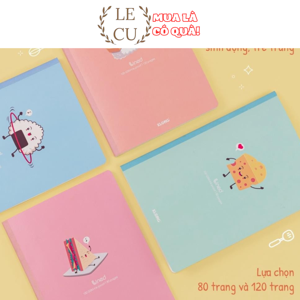VỞ KLONG  B5 Caro-lined 80-120-200 TRANG 100gsm may dán gáy, tập vở caro-kẻ ngang klong