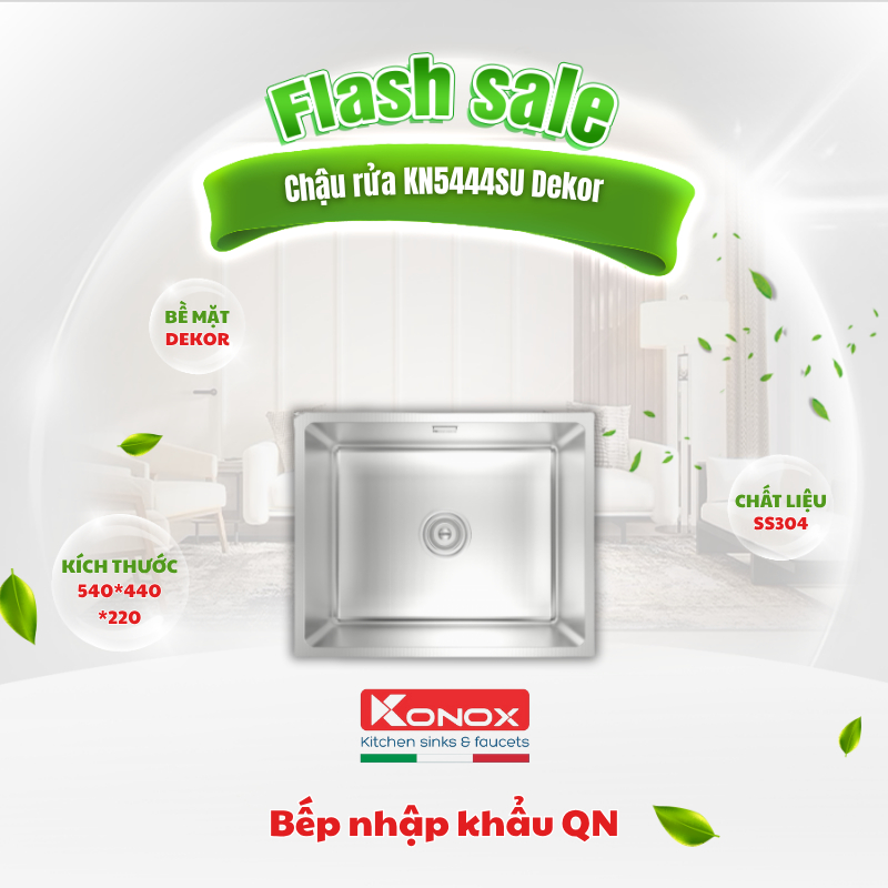 Chậu rửa bát chống xước Konox Workstation Sink – Undermount Sink KN5444SU Dekor hàng chính hãng
