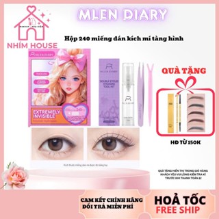   TẶNG BỘ KÍCH MÍ  MLEN DIARY Miếng Dán Kích Mí Phù Hợp Mọi Dáng Mắt Không Lộ Cả Khi Không Makeup 