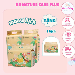 COMBO 3 BỊCH TẶNG 1 BỊCH Tã Bỉm Dán/Quần BB Nature CARE PLUS MẪU MỚI Sợi Tre Hữu Cơ- Đủ Size