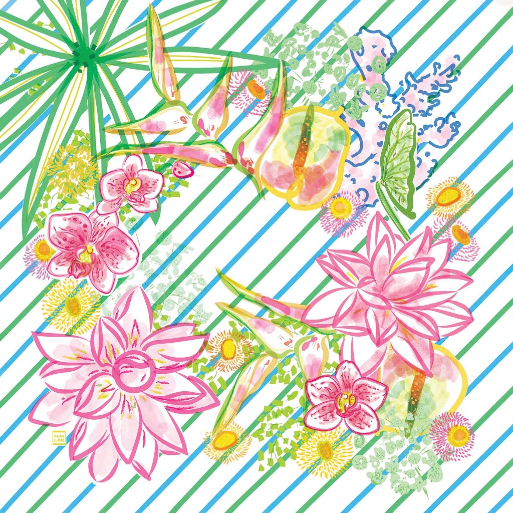 Khăn banada mùa hè - A touch of summer - khăn choàng trẻ trung năng động