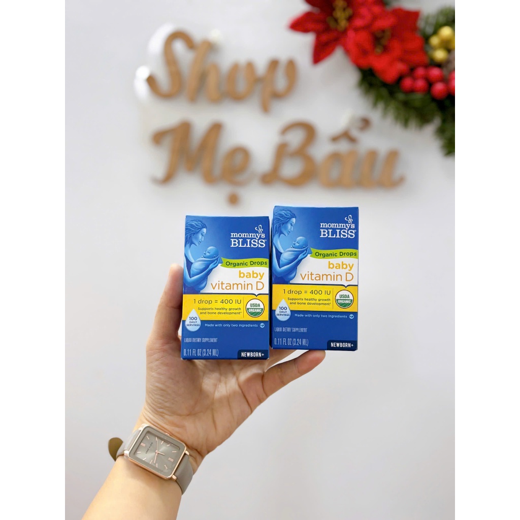 Vitamin D3 cho bé Organic Drops Mommy's Bliss