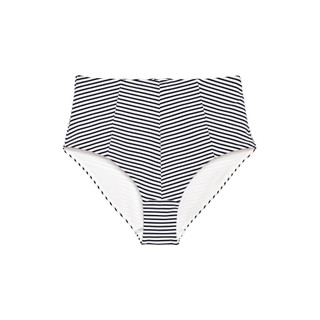 Quần bơi lẻ cạp cao bikini vnxk HM dư xịn chất đẹp mềm mịn kẻ Navy