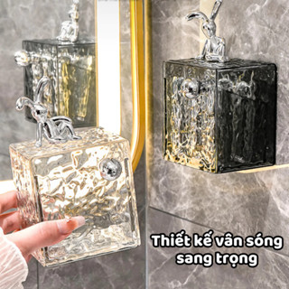  Hộp Đựng Đồ Trang Điểm Đa Năng - Bông Tẩy Trang Bông Ngoáy Tai Tiện Lợi Dán Tường Giữ Ngăn Nắp 