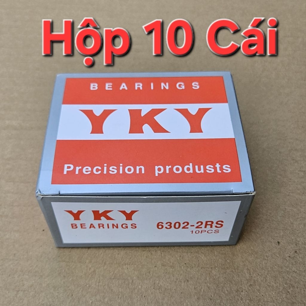 Hộp 10 cái vòng bi 6302 2RS YKY ( cốt 15x42x13mm)