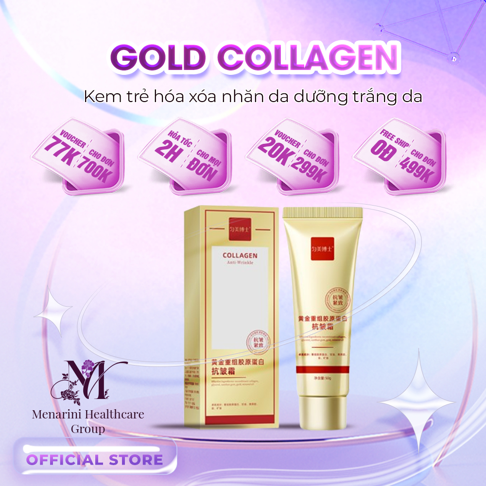 Kem Trẻ Hóa Xóa Nhăn Collagen Gold Anti-Wrinkle – Kem Collagen Gold Cấp Ẩm, Làm Mịn & Hỗ Trợ Cải Thi