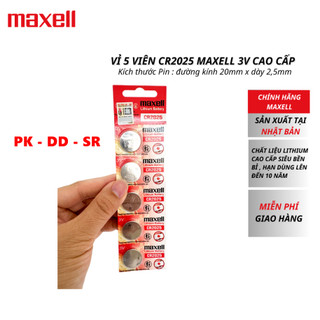 Hàng Xịn - Pin Cmos CR2025 3V Maxell Đồng Hồ Đeo Tay, Smartkey Xe Máy, Remote Khóa Điện Tử, Thiết Bị Y Tế - Siêu Rẻ