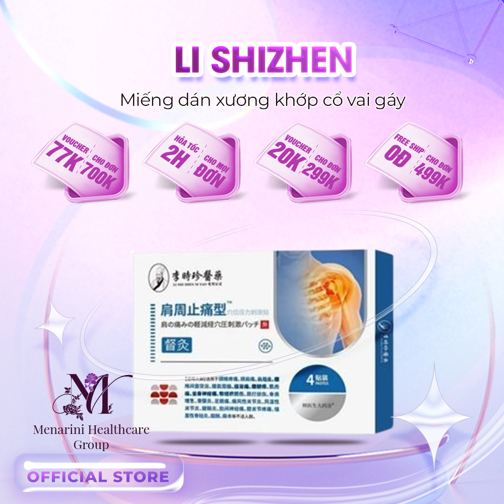 Miếng Dán Vùng Cổ Vai Gáy LI SHIZHEN – Dán Li Shizhen Hỗ Trợ Làm Dịu & Mang Lại Sự Dễ Chịu Cho Cổ Va