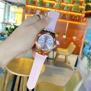 Đồng Hồ Nữ Guess W1053L3 Dây Silicone Hồng Vỏ Rose Size 38mm