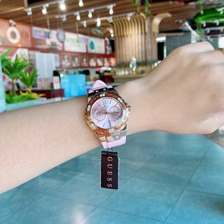 Đồng Hồ Nữ Guess W1053L3 Dây Silicone Hồng Vỏ Rose Size 38mm