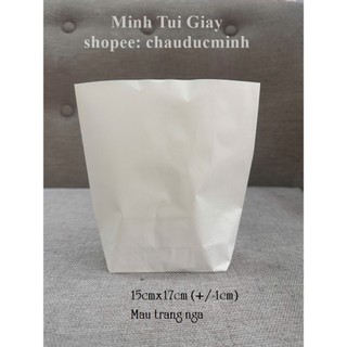 100c túi giấy trắng size 15x17