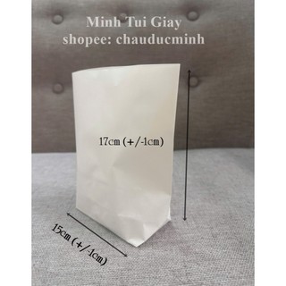 100c túi giấy trắng size 15x17