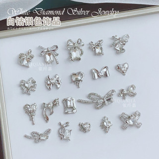 Charm đính móng mix đá charm bạc đá đính móng - giá 1 charm GR23