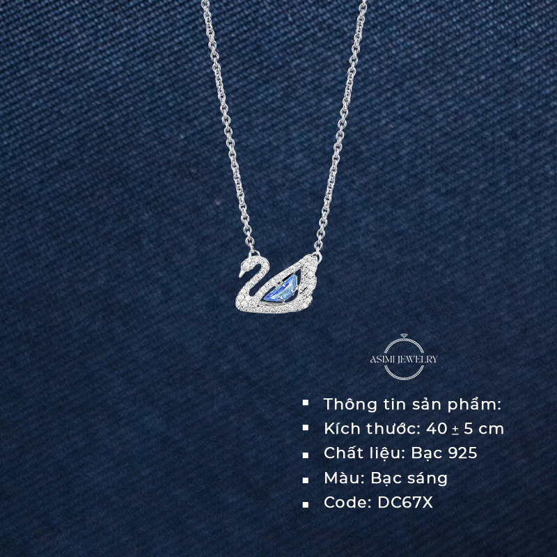 Dây chuyền bạc nữ S925 Nàng Thiên Nga Asimi Odette Swan DC67 3