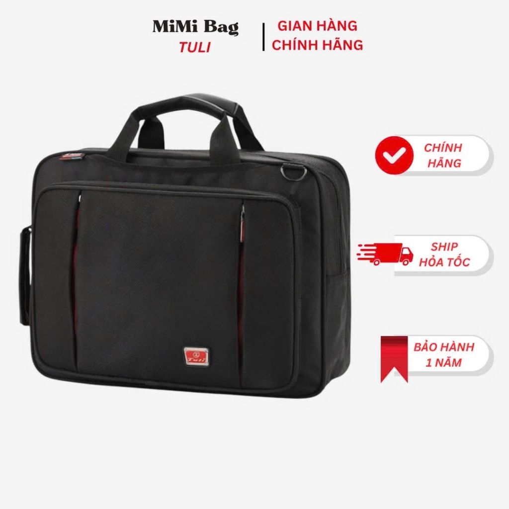 Cặp đen đa năng - cặp đen học sinh 2, cấp 3 hiệu Tuli ĐN121